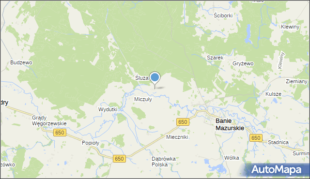 mapa Zakałcze Wielkie, Zakałcze Wielkie na mapie Targeo